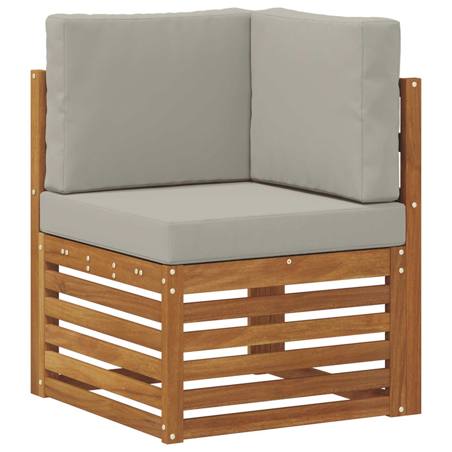 Set divani con cuscino 10 pcs Grigio Naturale e Chiaro