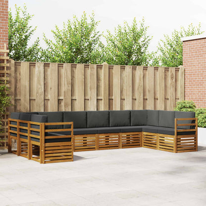 Set divano sezionale con cuscino 10 pcs Naturale e Antracite