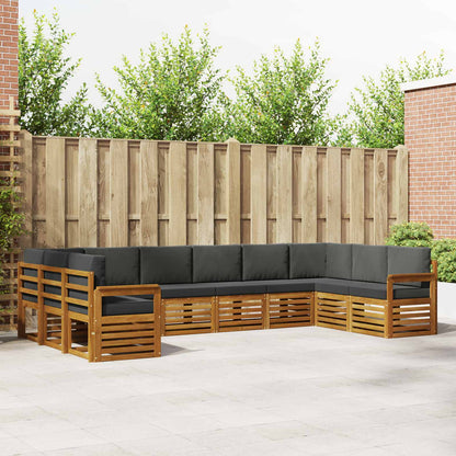 Set divano sezionale con cuscino 10 pcs Naturale e Antracite