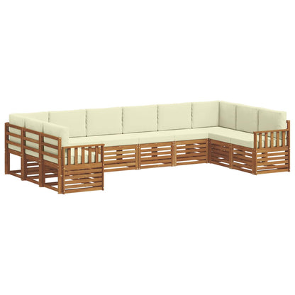 Set divano sezionale con cuscino 10 pcs Naturale e Crema