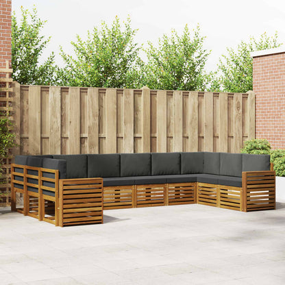 Set divano sezionale con cuscino 10 pcs Naturale e Antracite
