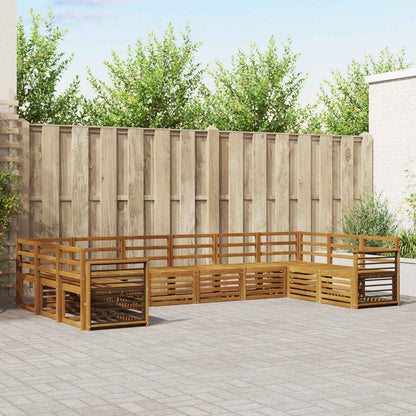 Set divani 10 pcs Naturale Legno di Acacia Massello | homemem39