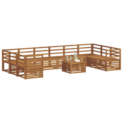 Set di divani da esterno 11 pcs Naturale