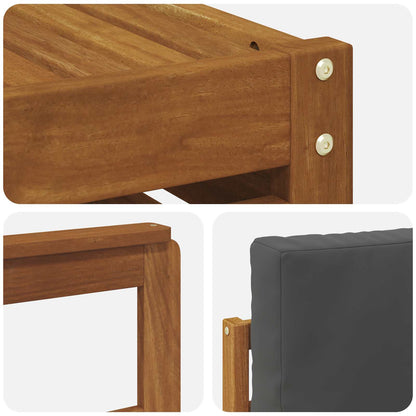 Set di divani da esterno 11 pcs Naturale e Antracite