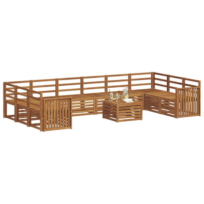 Set di divani da esterno 11 pcs Naturale | homemem39