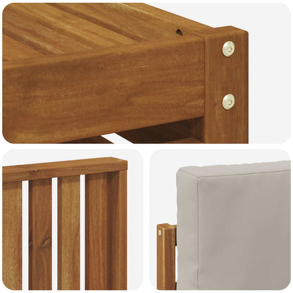 Set di divani da esterno 11 pcs Grigio Naturale e Chiaro | homemem39