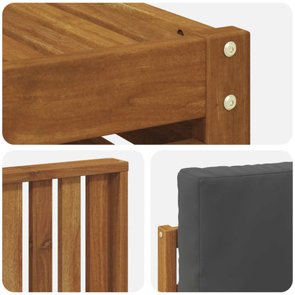 Set di divani da esterno 11 pcs Naturale e Antracite | homemem39