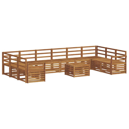 Set di divani da esterno 11 pcs Naturale | homemem39