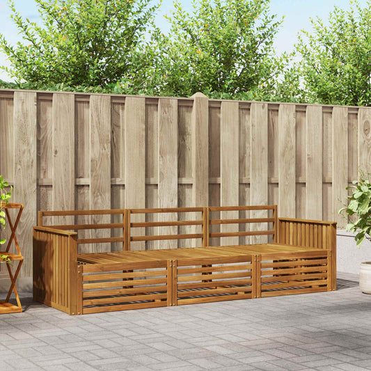 Set di divani da esterno 3 pcs Naturale