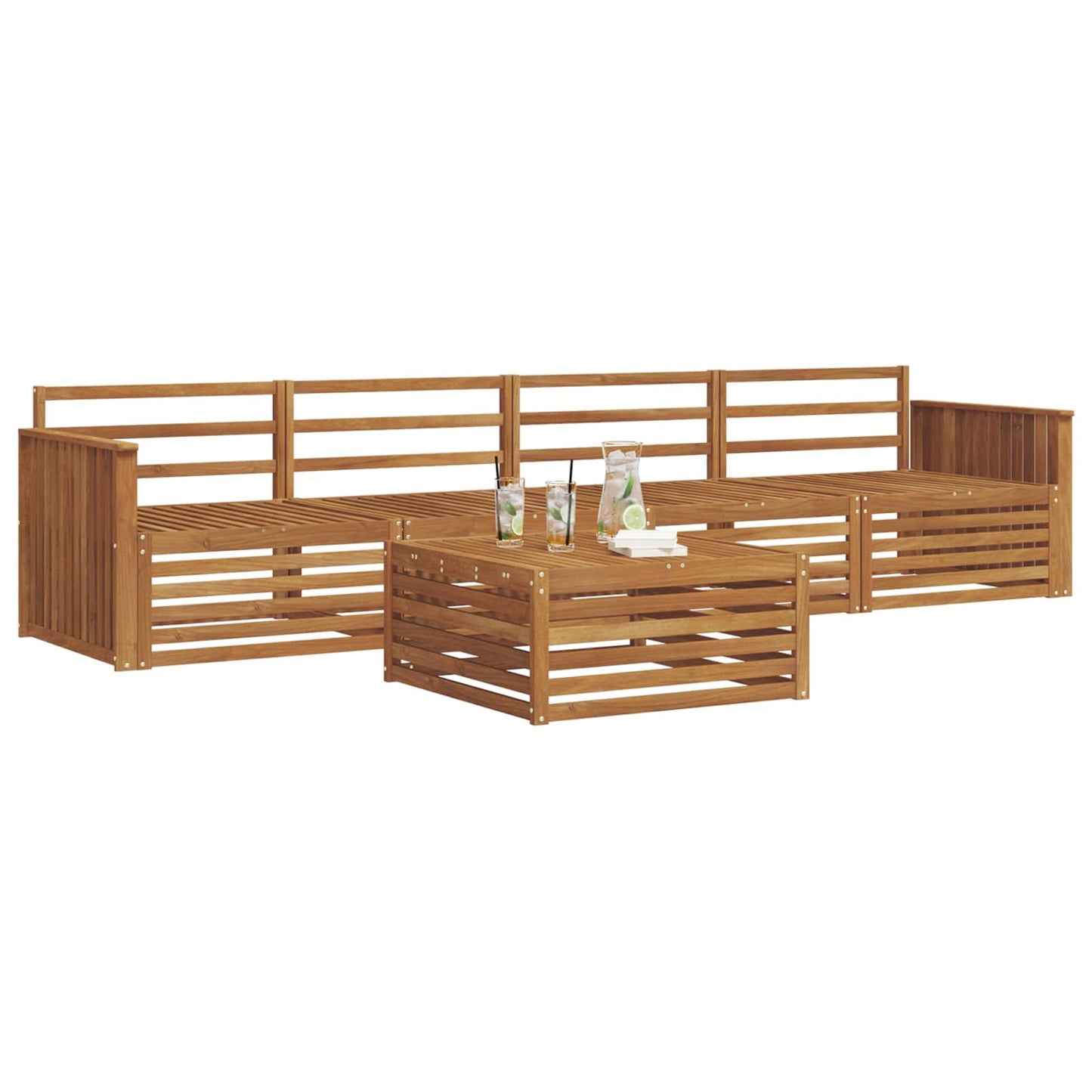 Set di divani da esterno 5 pcs Naturale | homemem39