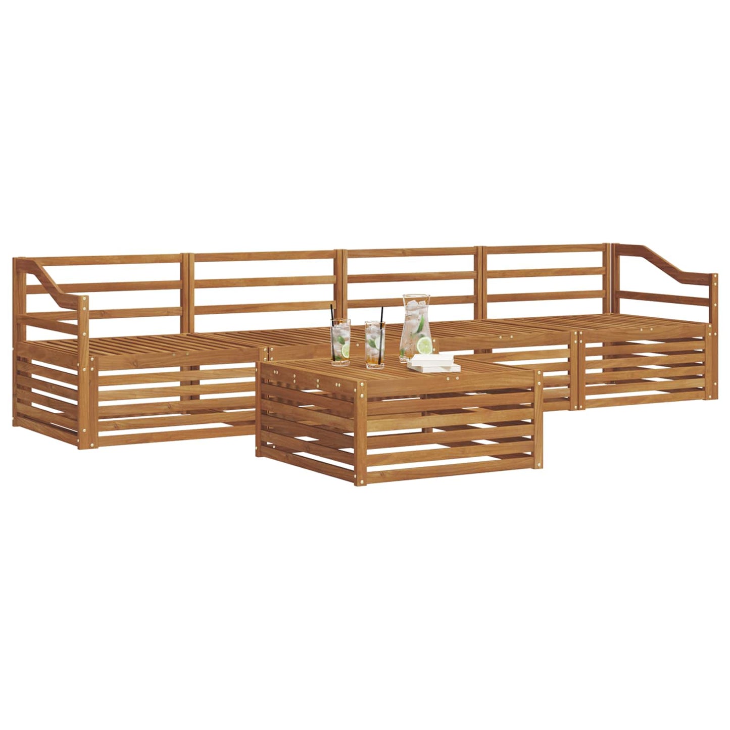 Set di divani da esterno 5 pcs Naturale | homemem39
