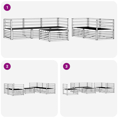 Set di divani da esterno 6 pcs Naturale | homemem39
