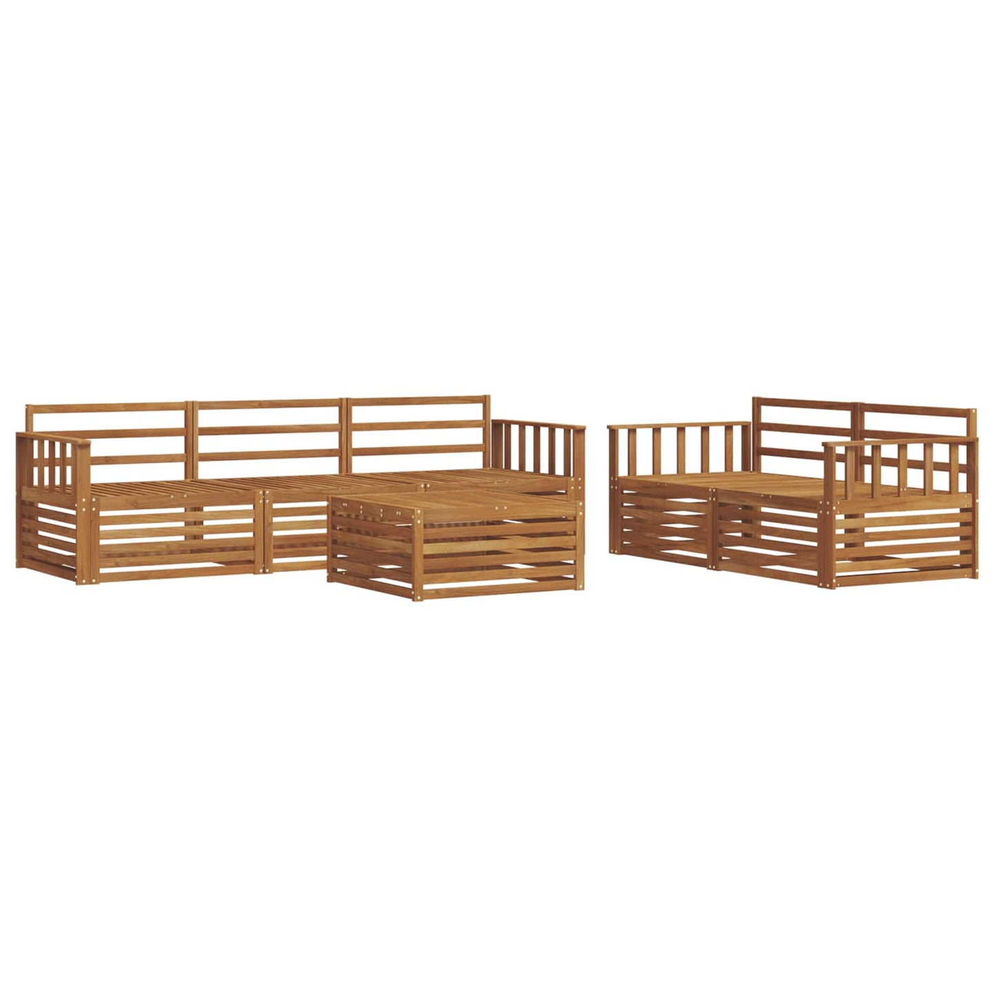 Set di divani da esterno 6 pcs Naturale