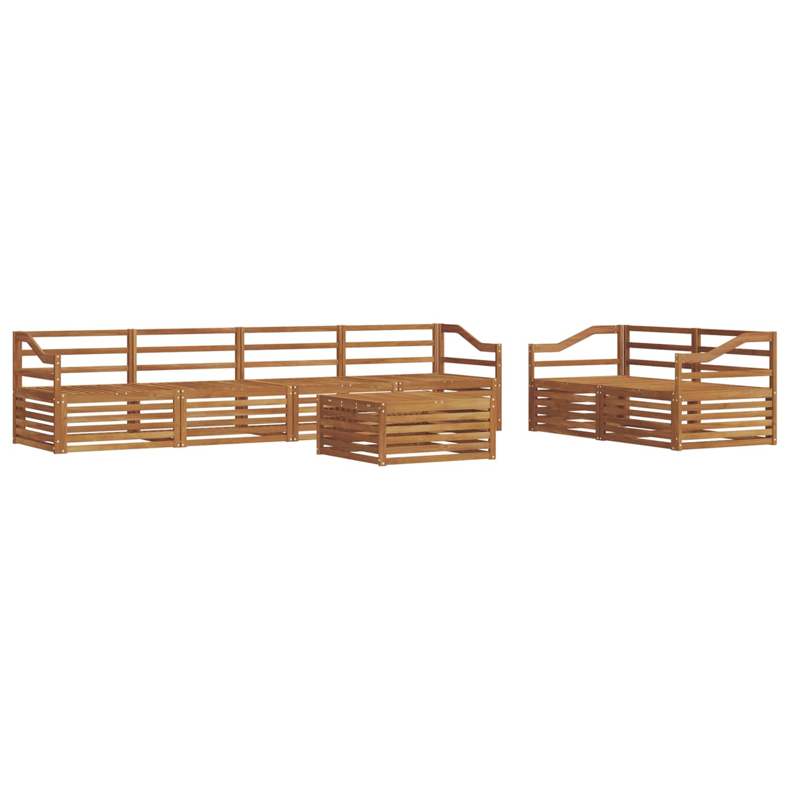 Set di divani da esterno 7 pcs Naturale | homemem39