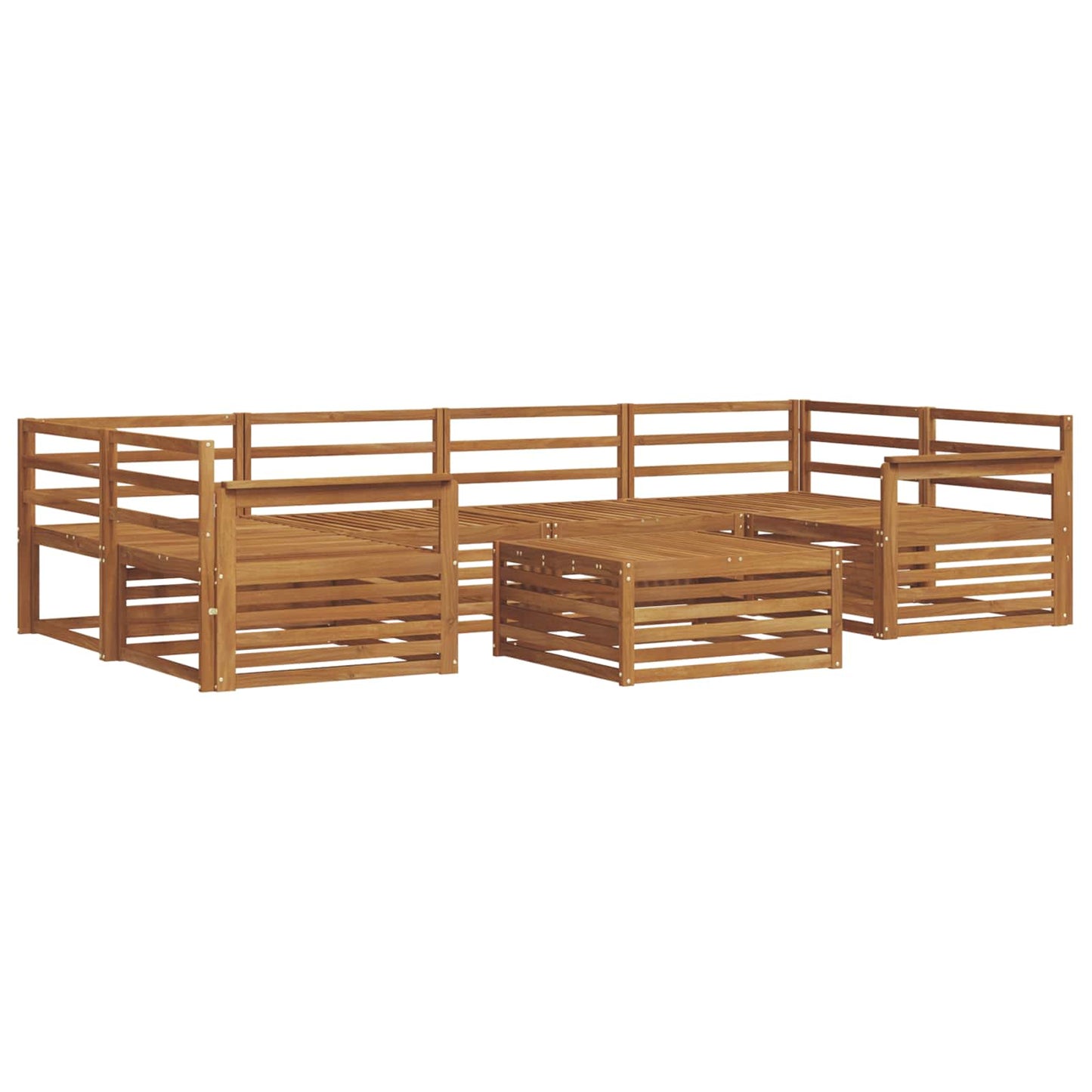 Set di divani da esterno 7 pcs Naturale | homemem39