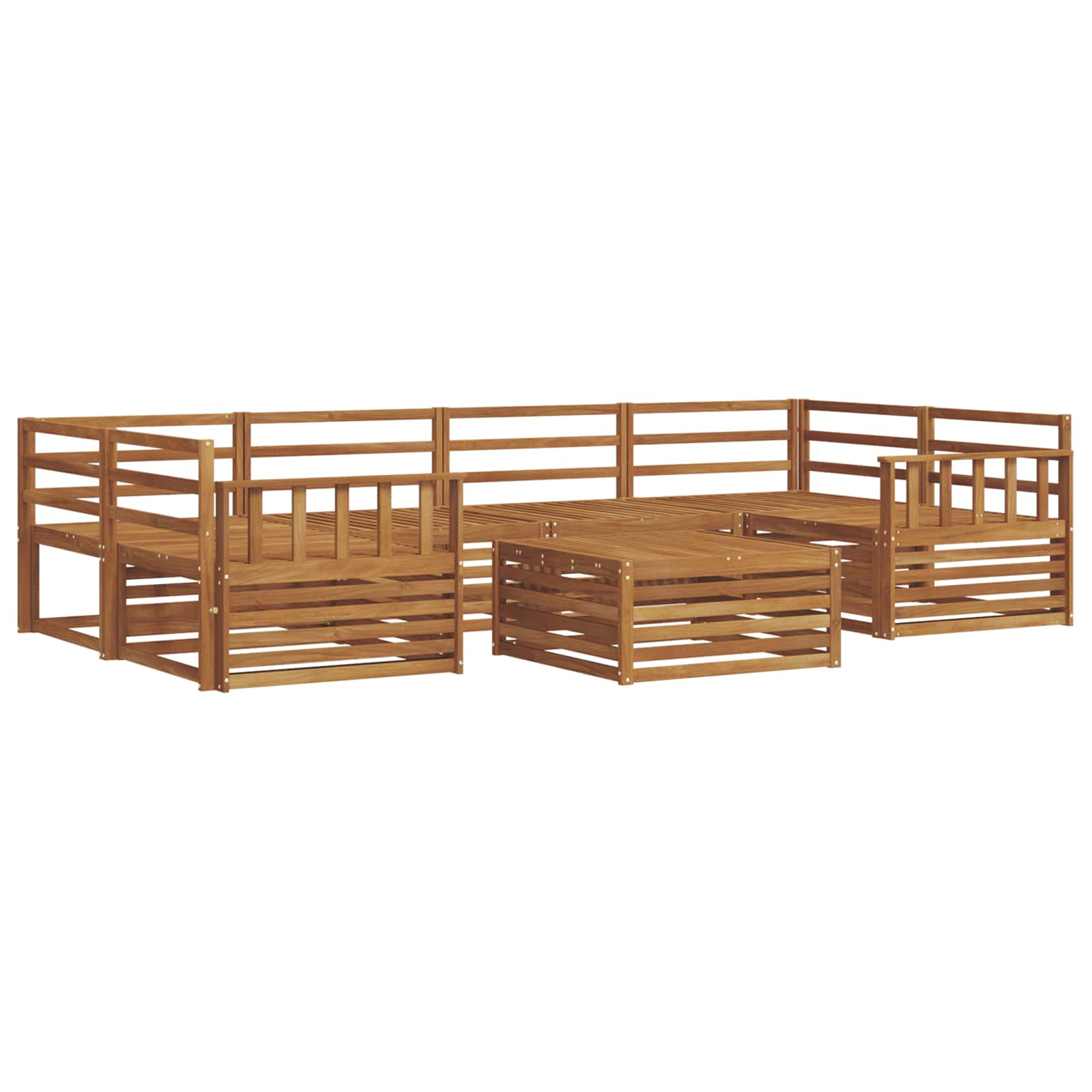 Set di divani da esterno 7 pcs Naturale | homemem39
