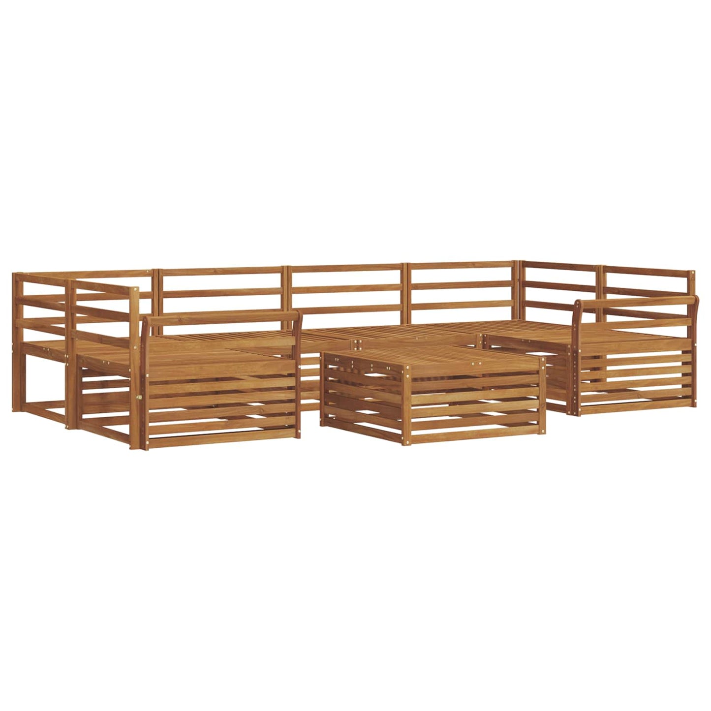 Set di divani da esterno 7 pcs Naturale