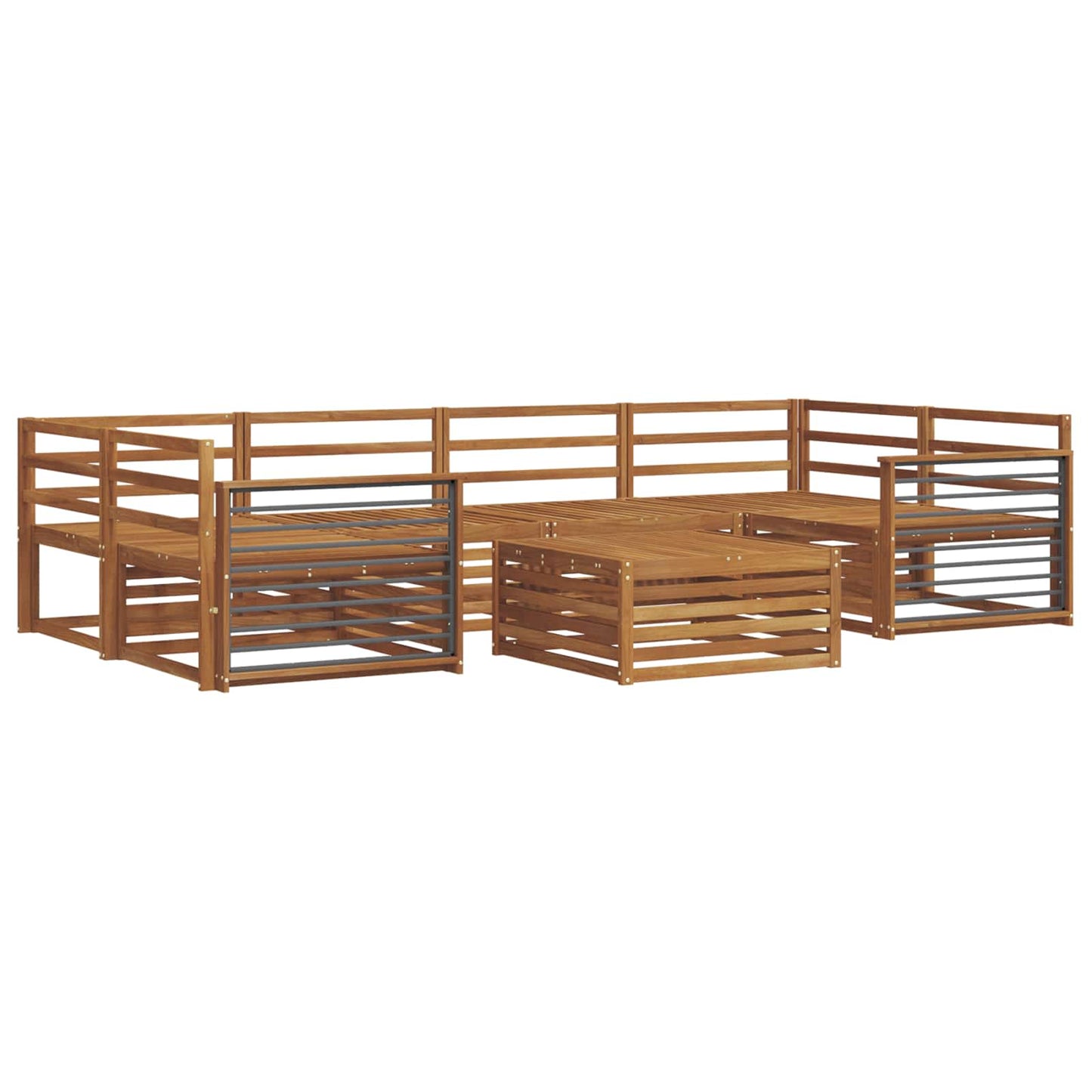 Set di divani da esterno 7 pcs Naturale | homemem39