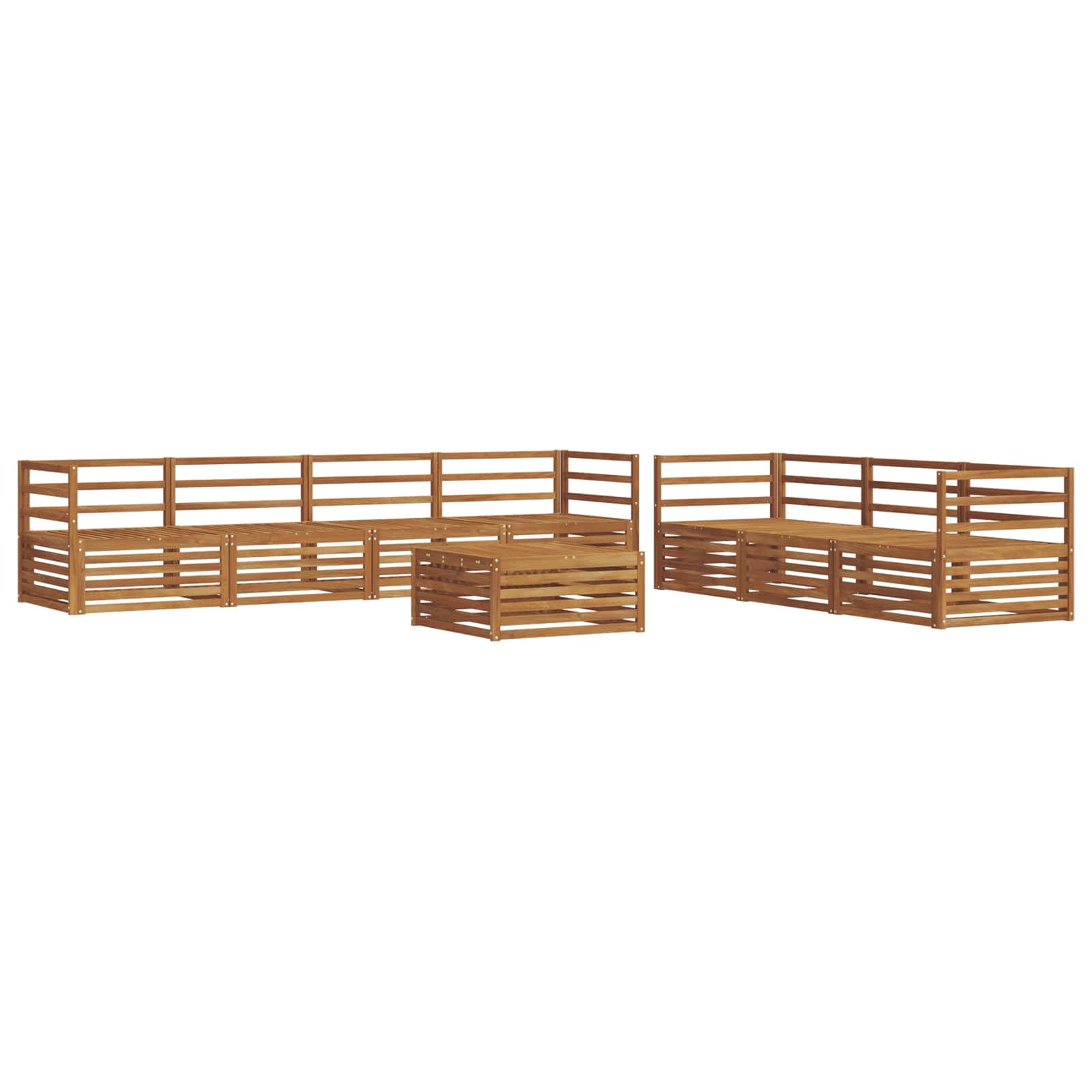 Set di divani da esterno 8 pcs Naturale | homemem39