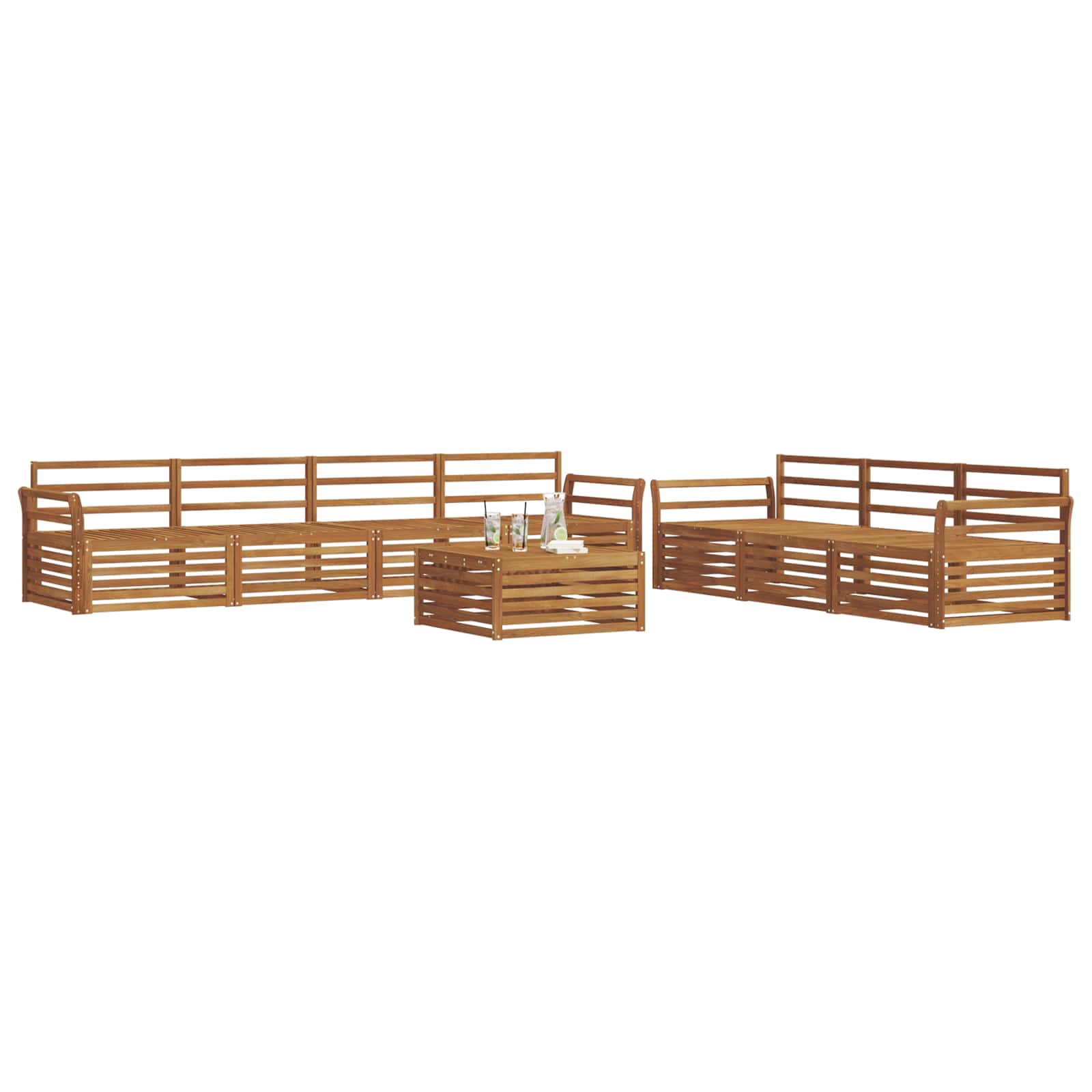 Set di divani da esterno 8 pcs Naturale | homemem39