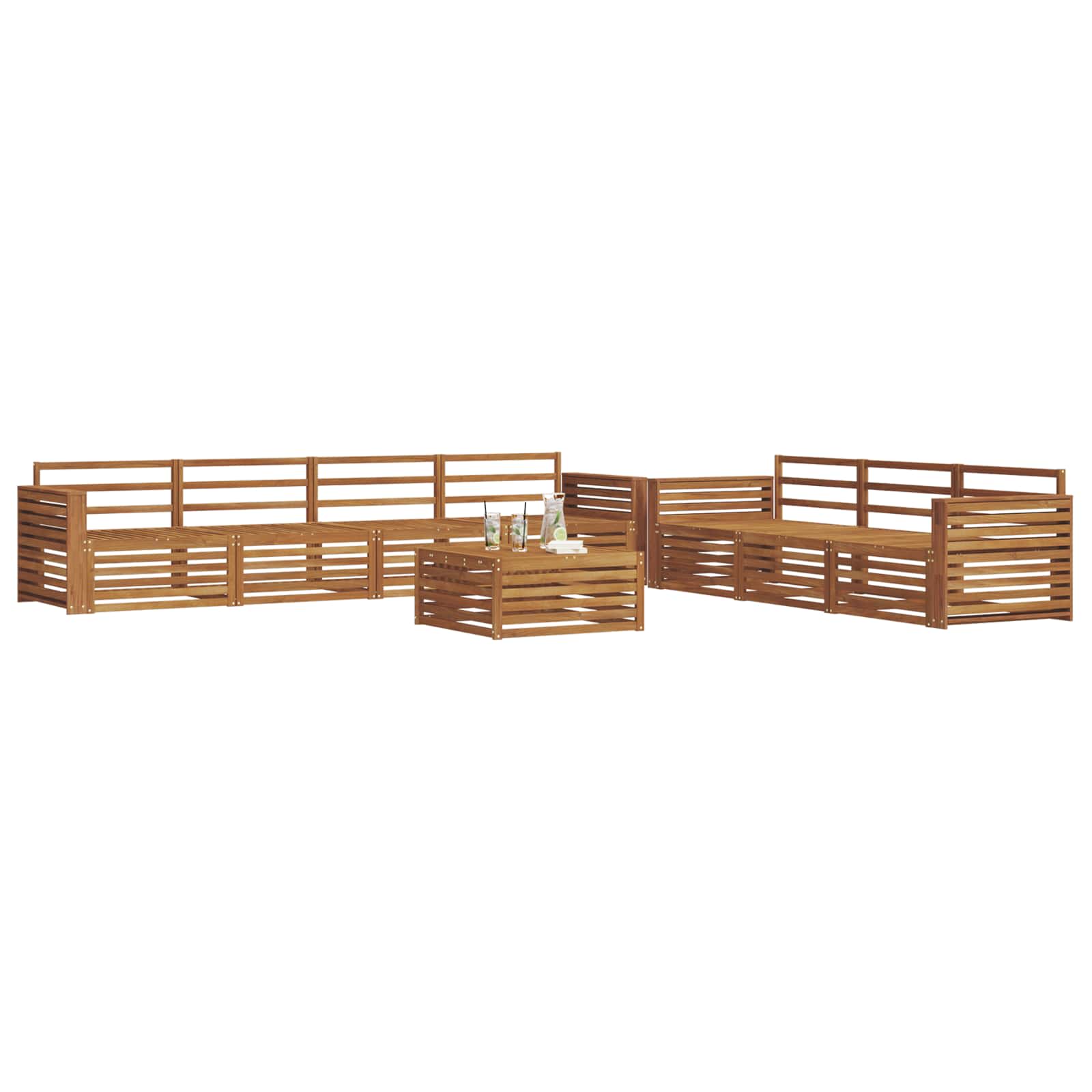 Set di divani da esterno 8 pcs Naturale | homemem39