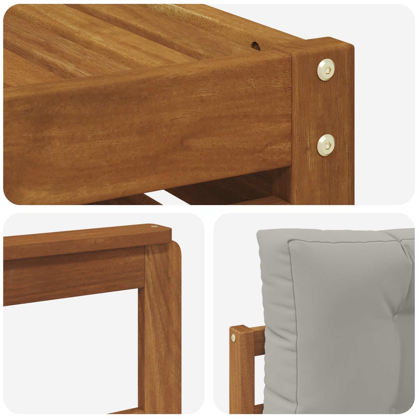 Set di divani da esterno 8 pcs Grigio Naturale e Chiaro | homemem39