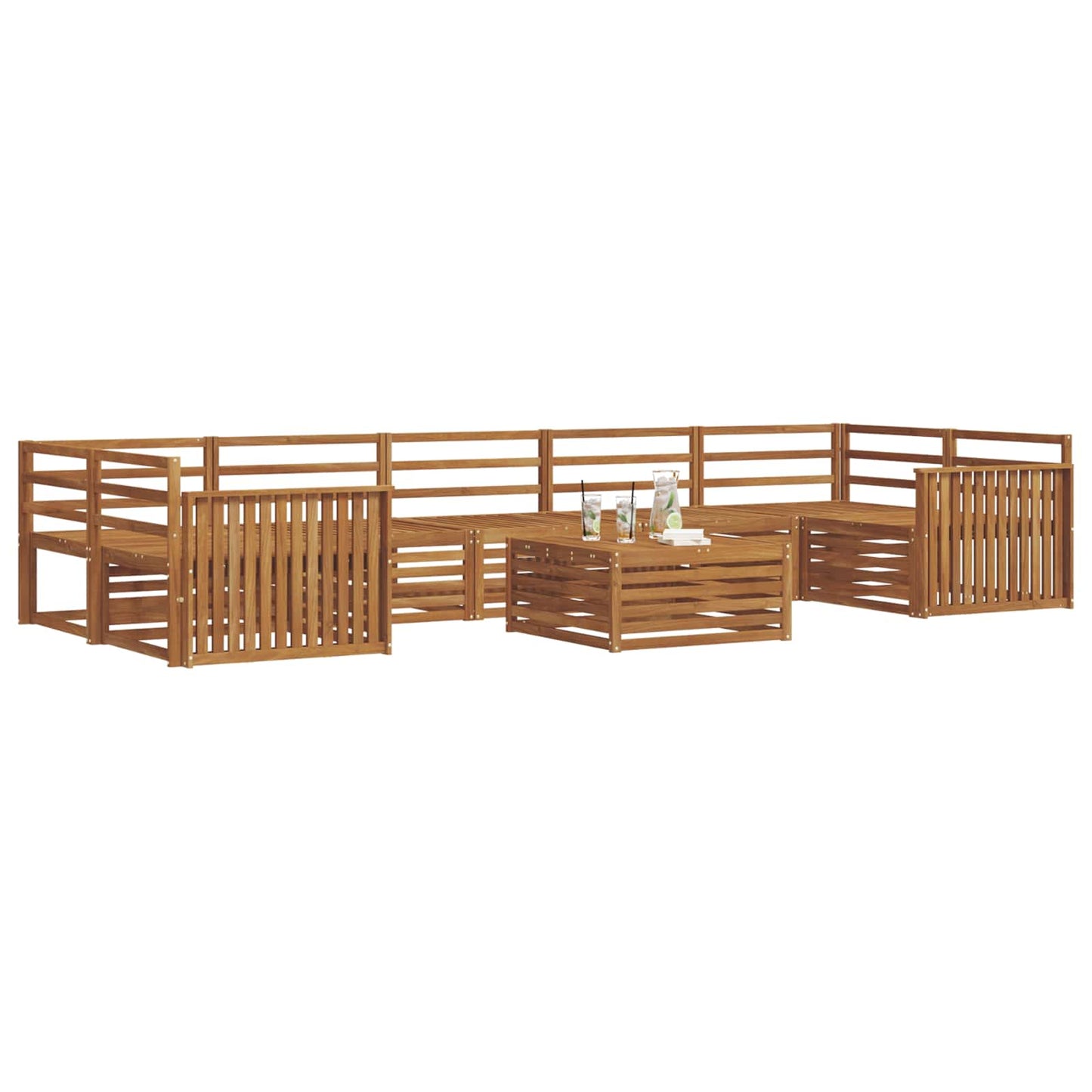 Set di divani da esterno 8 pcs Naturale | homemem39