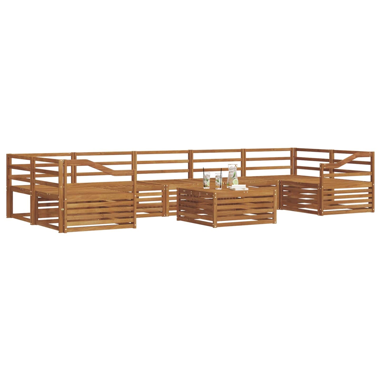 Set di divani da esterno 8 pcs Naturale | homemem39