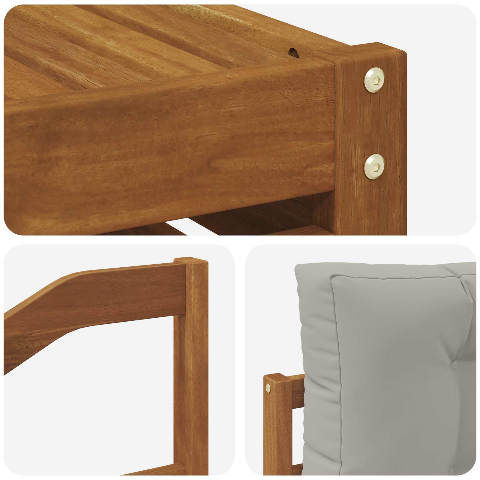 Set di divani da esterno 8 pcs Grigio Naturale e Chiaro | homemem39