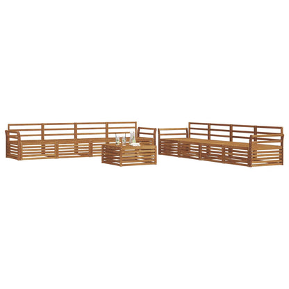 Set di divani da esterno 9 pcs Naturale | homemem39