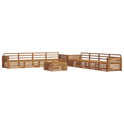Set di divani da esterno 9 pcs Naturale | homemem39