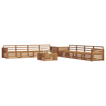 Set di divani da esterno 9 pcs Naturale | homemem39