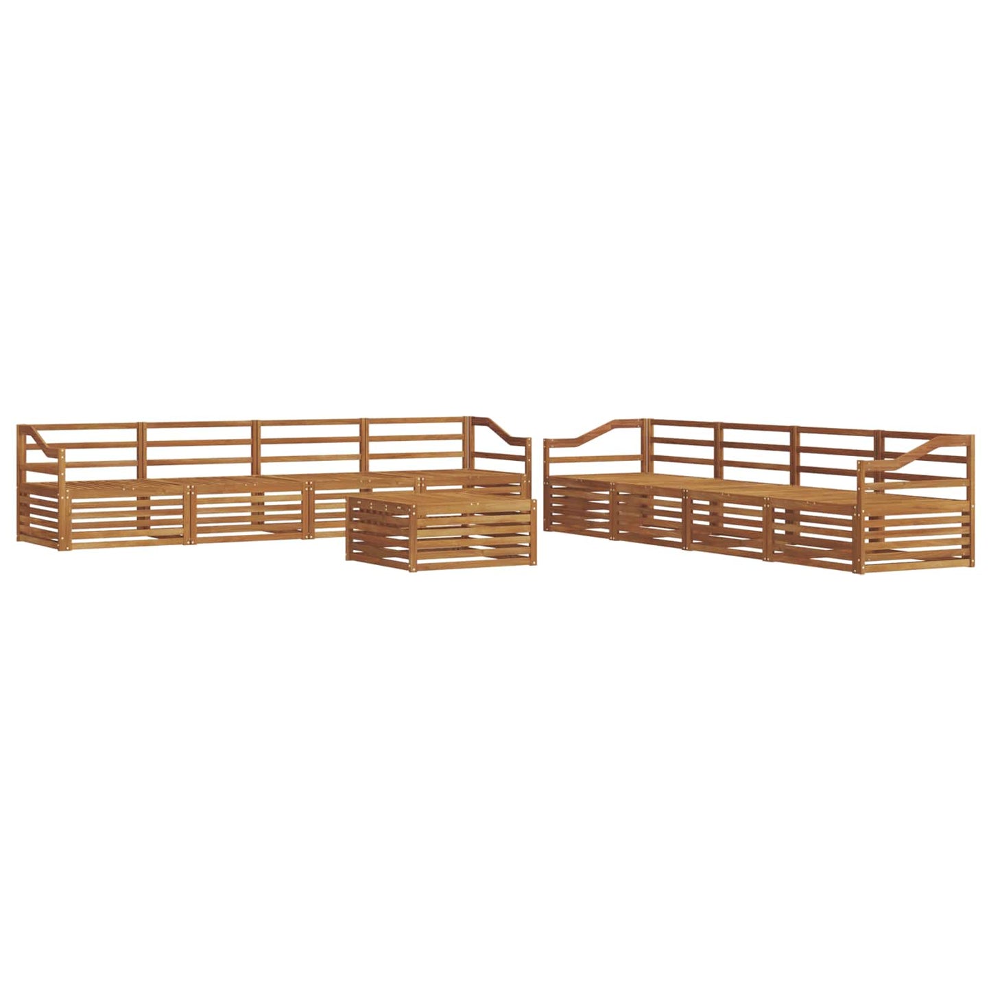 Set di divani da esterno 9 pcs Naturale | homemem39
