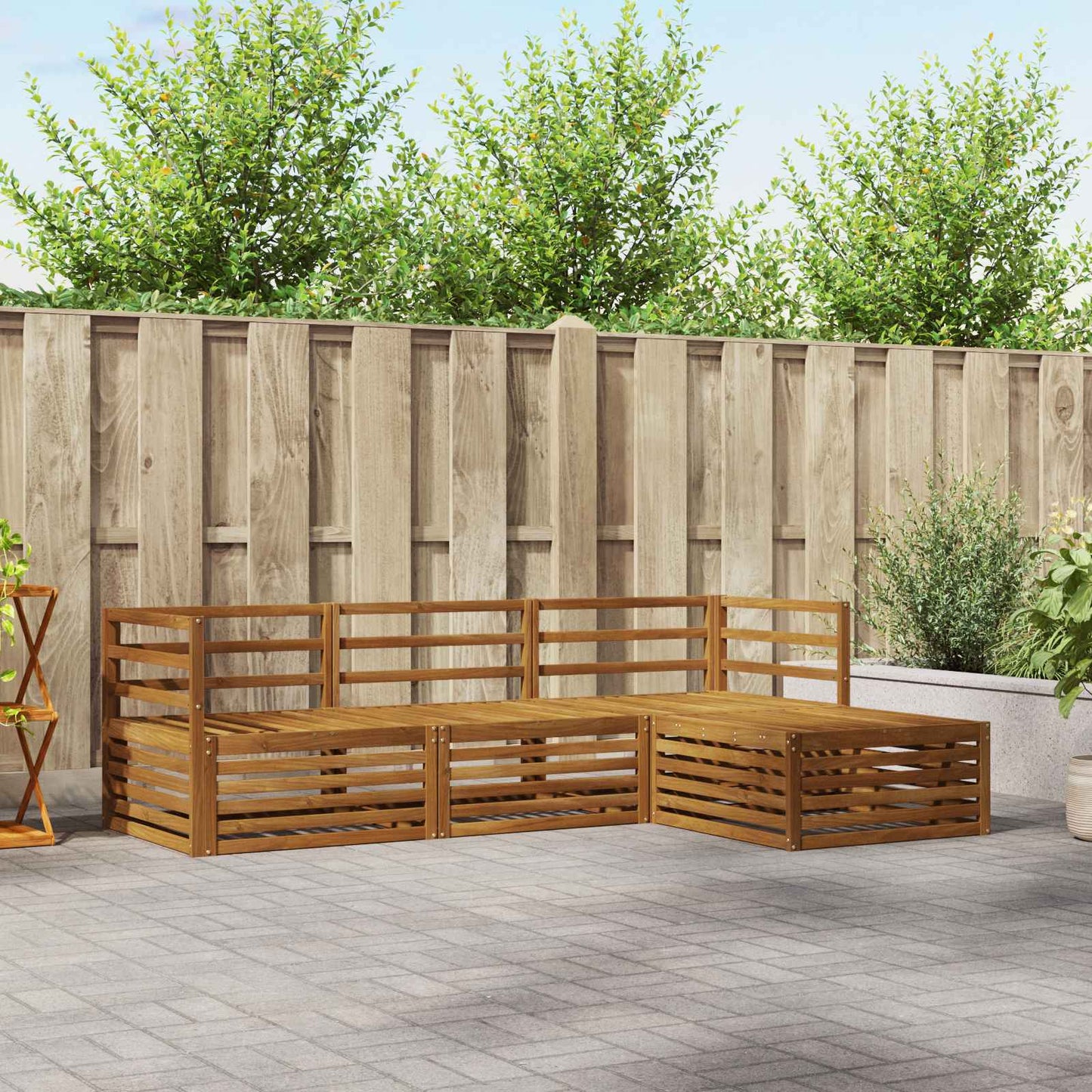 Set di divani da esterno Naturale 245,5 x 162,5 x 73 cm | homemem39