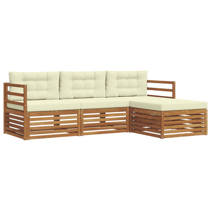 Set di divani da esterno Naturale e Crema 245,5 x 162,5 x 73 cm | homemem39