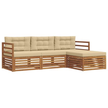 Set di divani da esterno Naturale e Beige 245,5 x 162,5 x 73 cm | homemem39