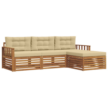 Set di divani da esterno Naturale e Beige 249,5 x 162,5 x 73 cm | homemem39