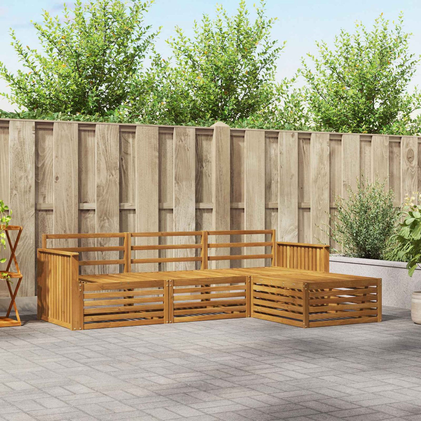 Set di divani da esterno Naturale 249,5 x 162,5 x 73 cm | homemem39