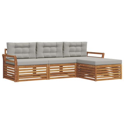 Set di divani da esterno con cuscino Grigio Naturale e Chiaro | homemem39