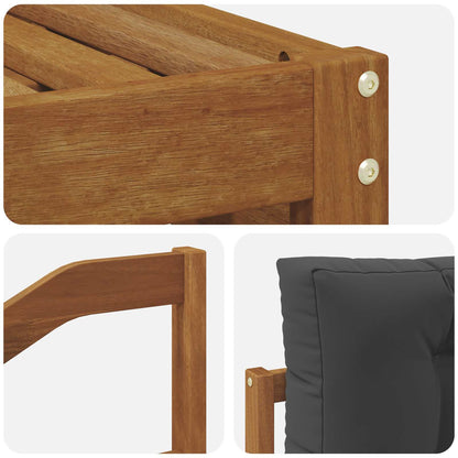 Set di divani da esterno con cuscino Naturale e Antracite | homemem39