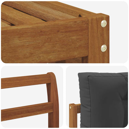Set di divani da esterno con cuscino 5 pcs Naturale e Antracite | homemem39