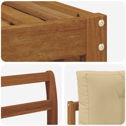 Set di divani da esterno con cuscino 5 pcs Naturale e Beige | homemem39