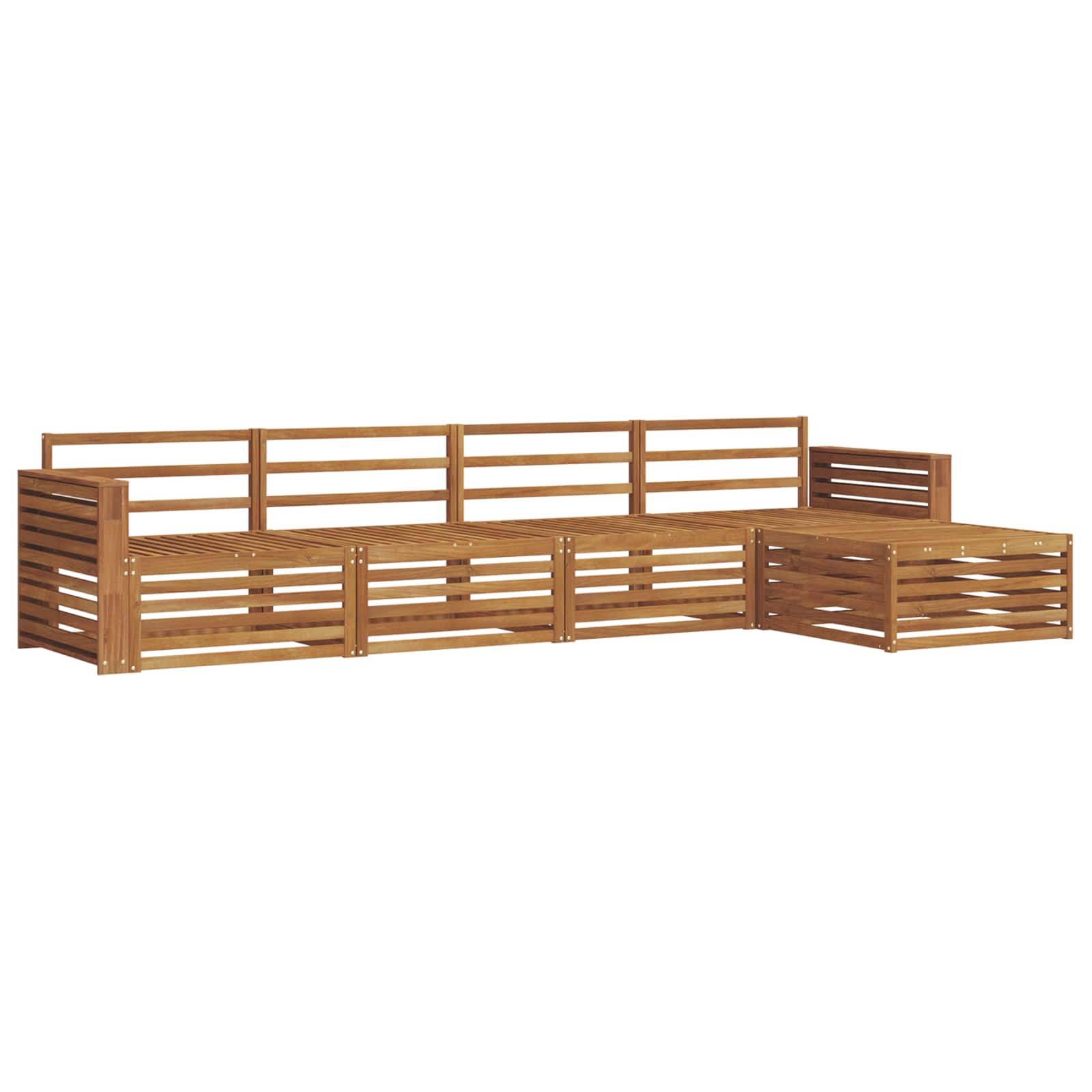 Set di divani da esterno 5 pcs Naturale | homemem39