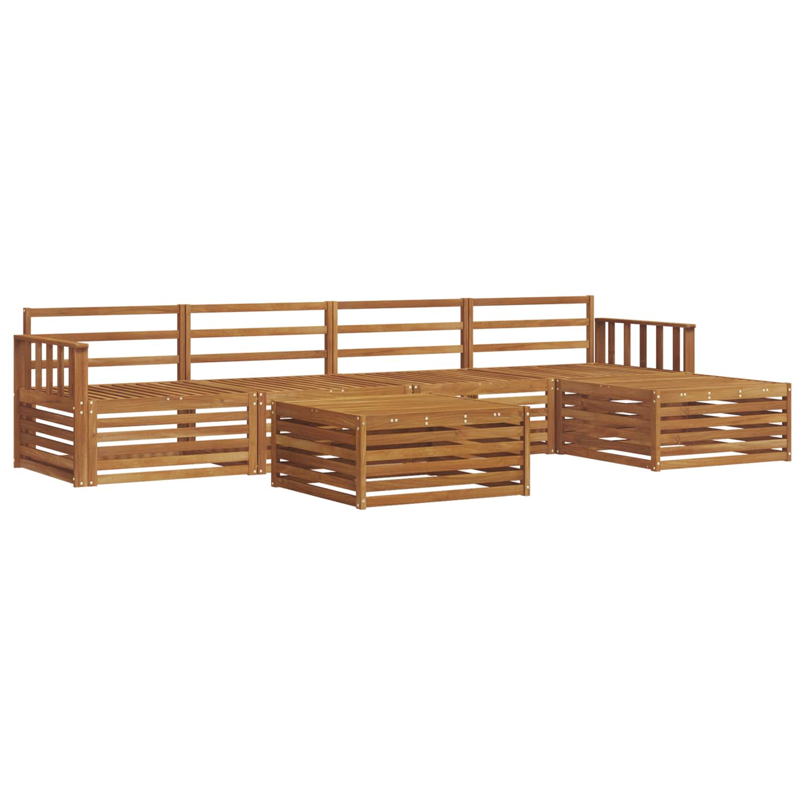 Set di divani da esterno 6 pcs Naturale | homemem39