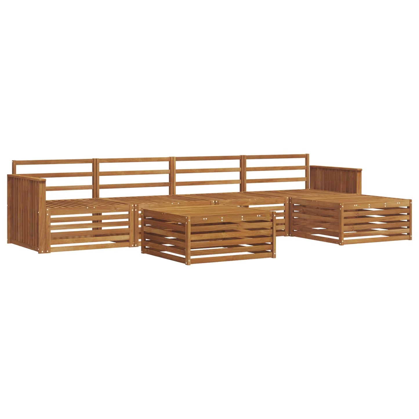Set di divani da esterno 6 pcs Naturale