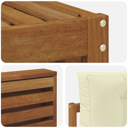Set di divani da esterno con cuscino 6 pcs Naturale e Crema | homemem39