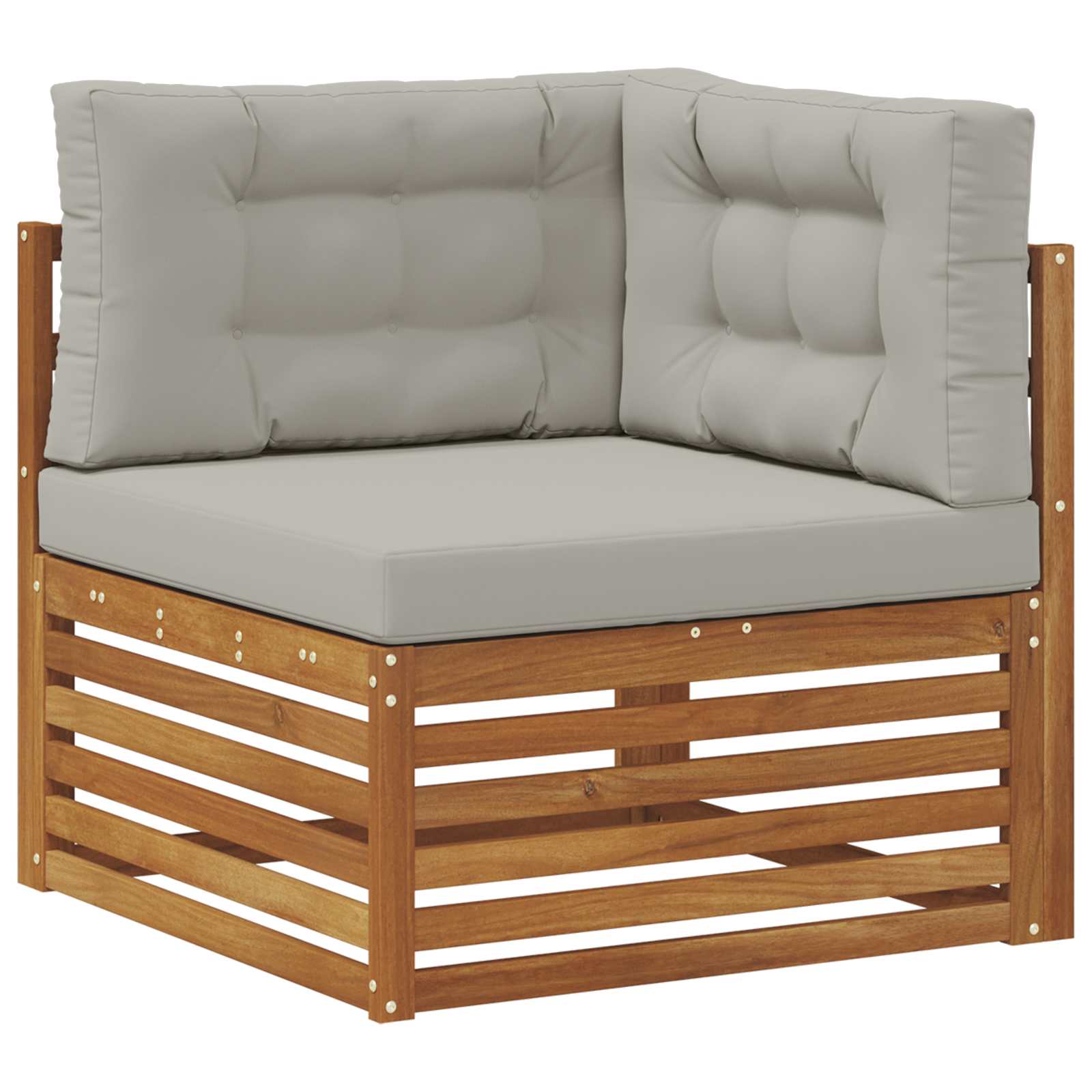 Set di divani da esterno 5 pcs Grigio Naturale e Chiaro | homemem39