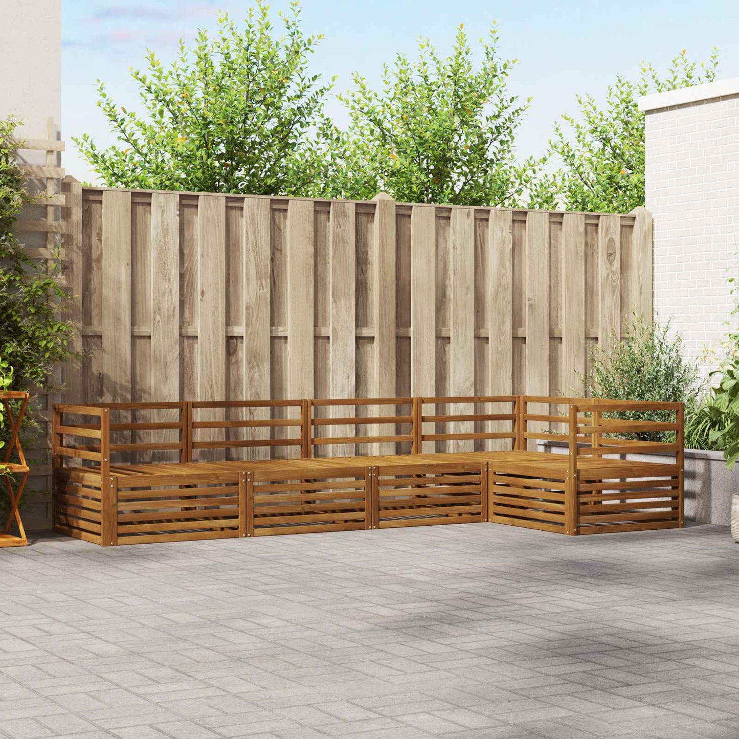 Set di divani da esterno 5 pcs Naturale