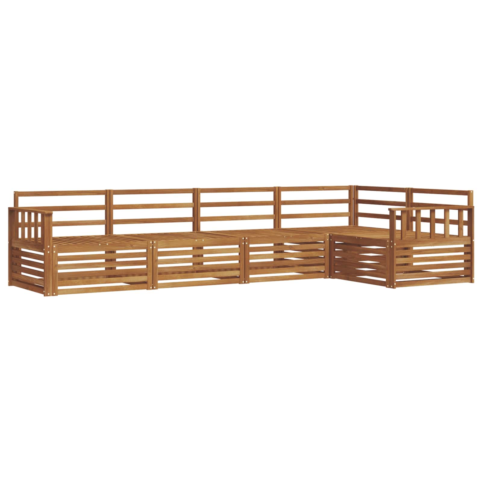 Set di divani da esterno 5 pcs Naturale | homemem39