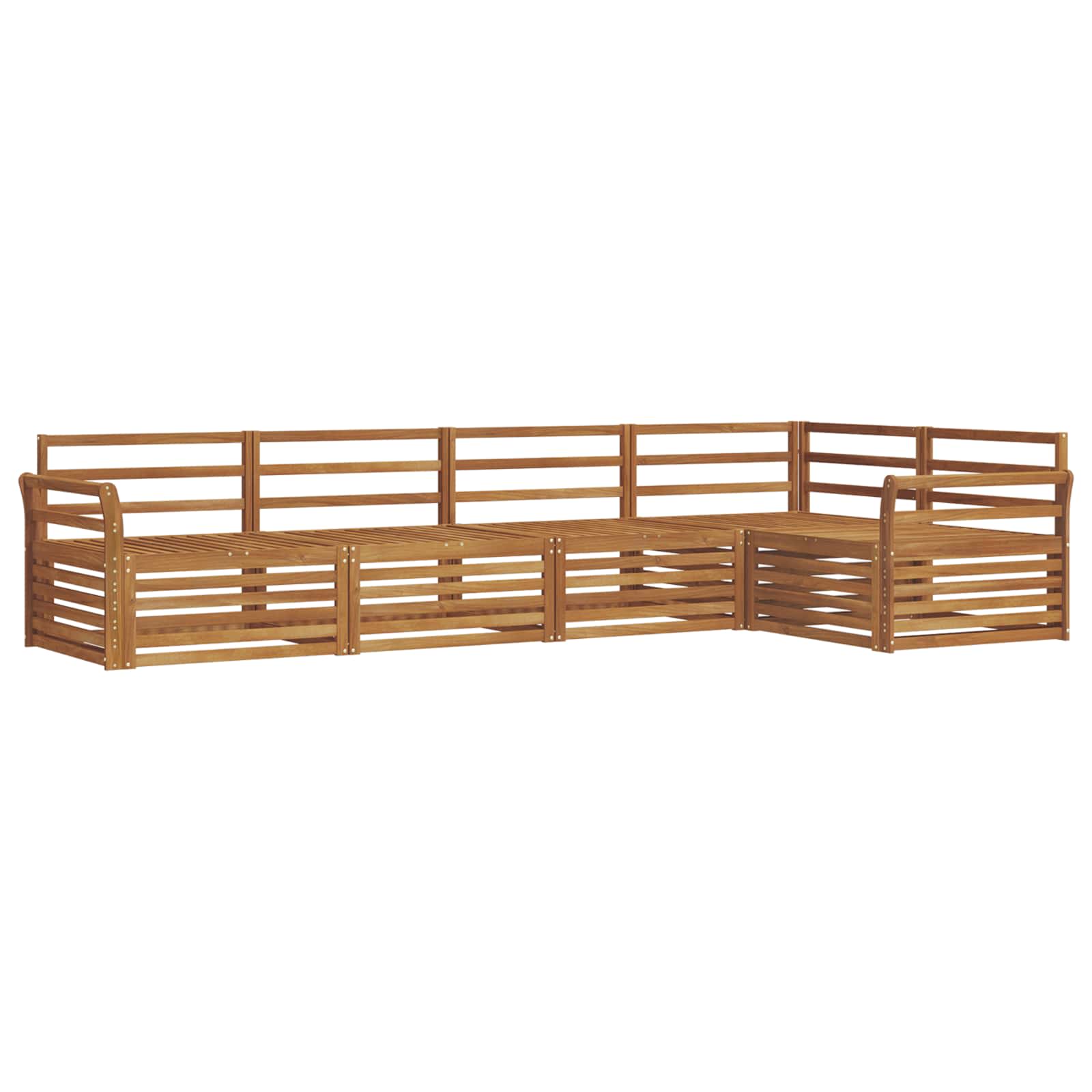 Set di divani da esterno 5 pcs Naturale | homemem39